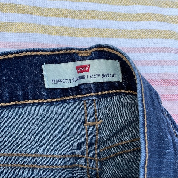 Levi’s perfectly slimming 512 bootcut jeans high-rise sz 12, 28 inseam - Picture 2 of 10